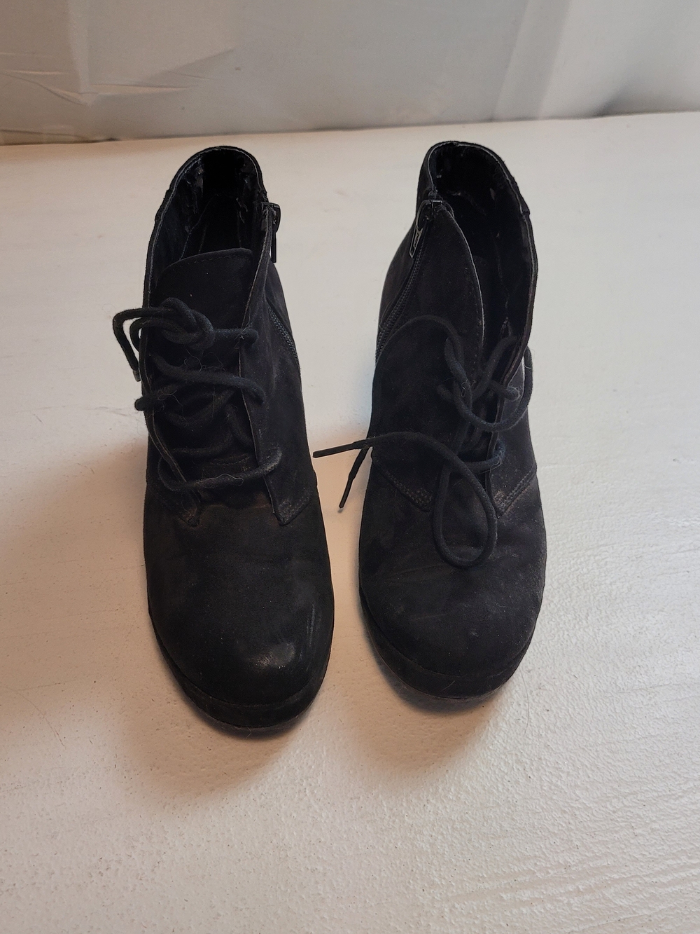 Women’s Black Lace-Up Ankle Booties